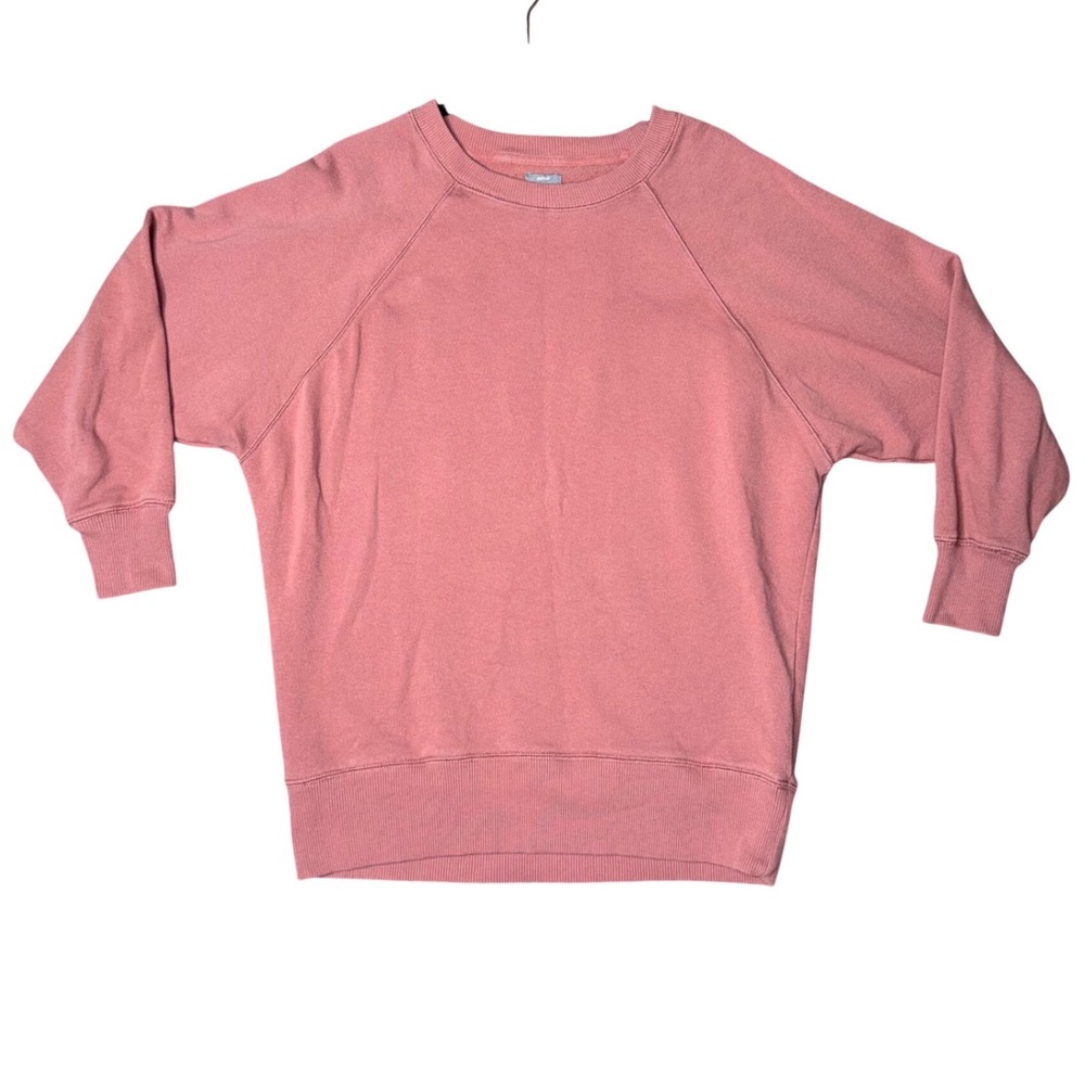 Aerie Sweatshirt Womens Small Pink Good Raglan Oversized Crewneck‎ Pullover
